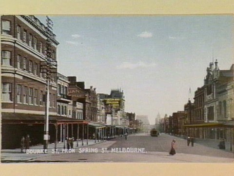 BOURKE ST., FROM SPRING ST., MELBOURNE, c. 1912