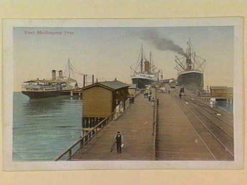 Port Melbourne Pier, c. 1908