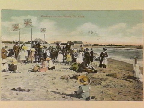 Donkeys on the Sands, St. Kilda, c. 1909