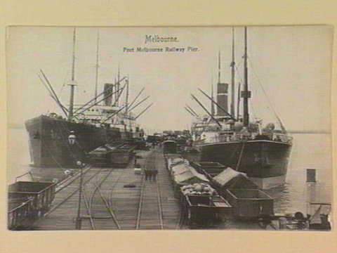 Melbourne. Port Melbourne Railway Pier, c. 1910