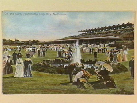 On the lawn, Flemington Cup Day, Melbourne, c. 1908