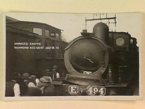 DAMAGED ENGINE RICHMOND ACCIDENT JULY 18 10 [1910], c. 1910