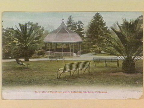Band Stand, Hopetoun Lawn, Botanical Gardens, Melbourne, c. 1906