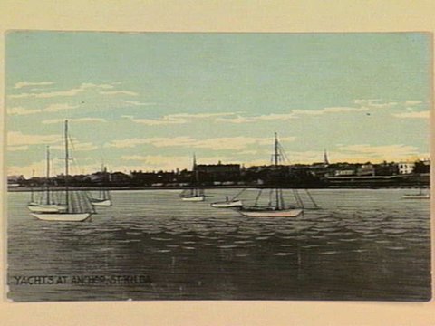 YACHTS AT ANCHOR, ST. KILDA, c. 1906
