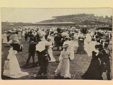 Lawn Flemington. Melbourne Cup Day, c. 1910