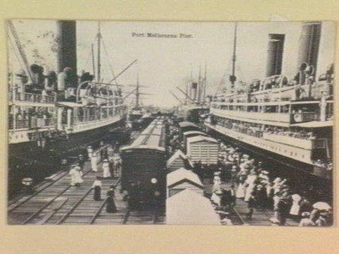 Port Melbourne Pier, c. 1908