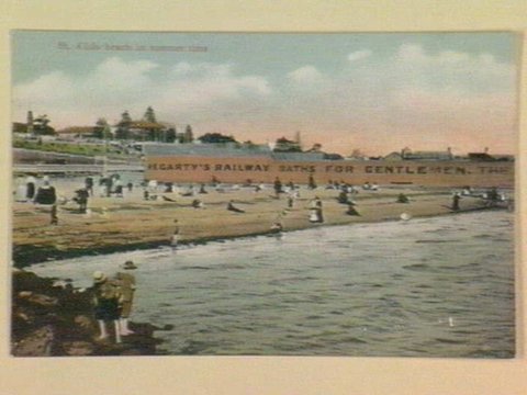 St. Kilda beach in summer time, 1905–14