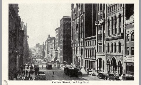 Collins Street, looking east, c. 1940