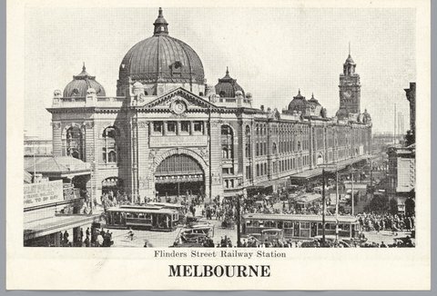 Flinders Street Railway Station Melbourne, c. 1940