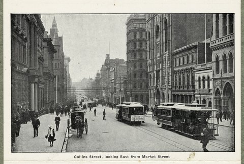 Collins Street, looking east from Market Street, c. 1920