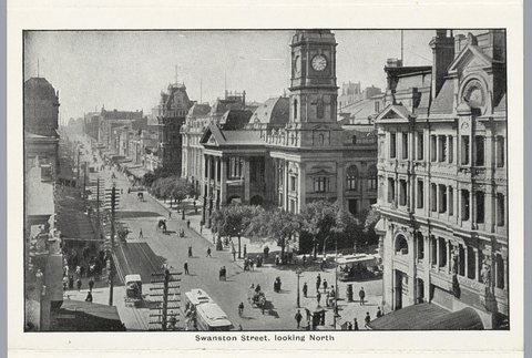 Swanston Street, looking north, c. 1920