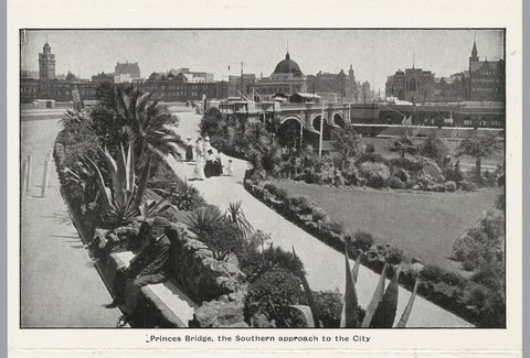 Princes Bridge, the southern approach to the City, c. 1920