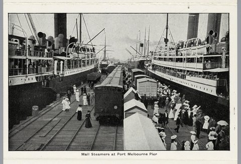 Mail Steamers at Port Melbourne Pier, c. 1920