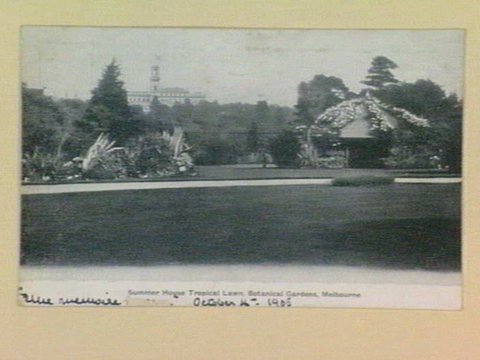 Summer House Tropical Lawn, Botanical Gardens, Melbourne, c. 1905