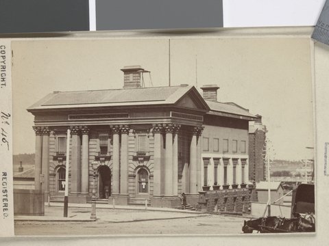 Telegraph Office, William St., Melbourne behind Customs Office, c. 1870