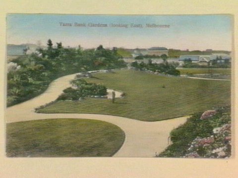 Yarra Bank Gardens (looking East), Melbourne, c. 1909