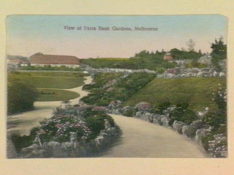 View at Yarra Bank Gardens, Melbourne, c. 1908