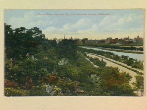 View of River Yarra and City from Alexandra Avenue, Melbourne, 1905–14