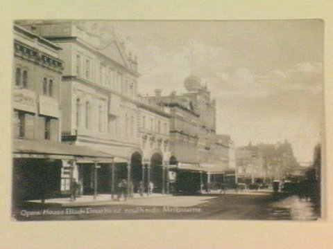 Opera House Block Bourke st. south side. Melbourne, 1900s