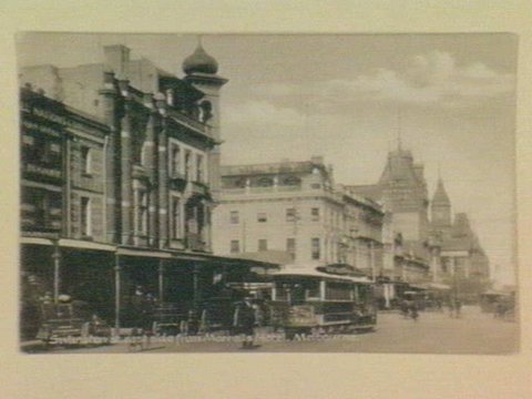 Swanston st. eastside from Morrels Hotel. Melbourne, 1900–20
