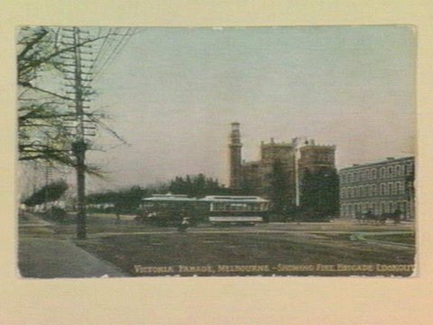 Victoria Parade, Melbourne - Showing Fire Brigade Lookout, c. 1907
