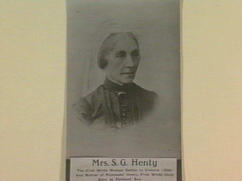 Mrs. S. G. Henty The First White Woman Settler in Victoria (1836) And Mother of Richmond Henty, 1914–41