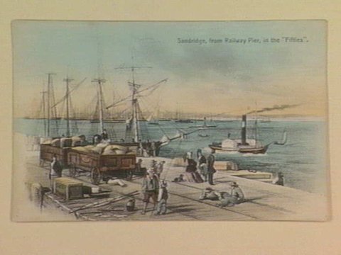 Sandridge, from Railway Pier, in the "Fifties", 1905–10