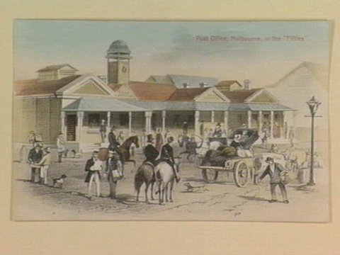 Post Office, Melbourne, in the "Fifties", 1905–10
