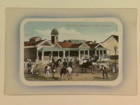 Post Office, Melbourne, in the "Fifties", 1905–10