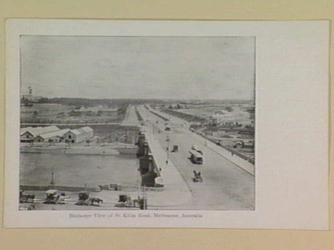 Birds-eye View of St. Kilda Road, Melbourne, Australia, 1895–1915