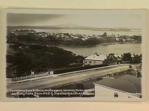 A1 Panaramic View of Auckland Harbour Showing Northcote-E & Rangitoto, From Mr. E. G. Sckeates Resd. Birkenherd, c. 1913