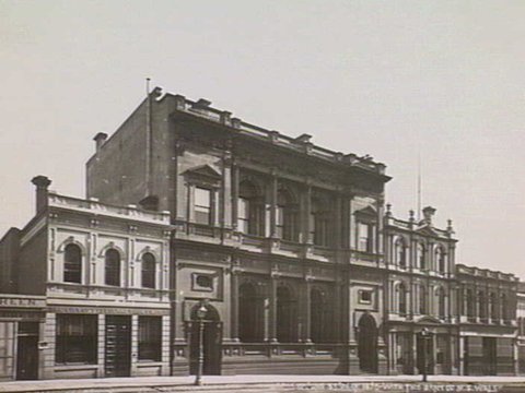 Collins St. W. in 1870 - with the Bank of N.S. Wales