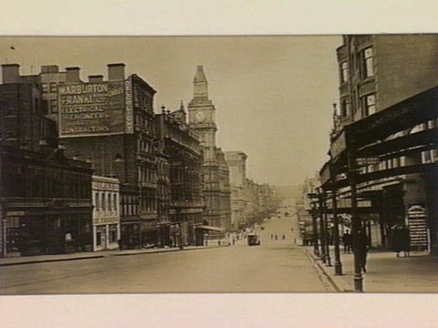 View of Bourke Street, looking east from Queen Street, Melbourne, 1890–1900