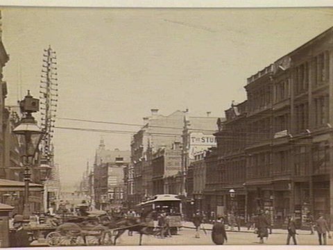 Collins Street Melbourne, looking west from Swanston Street, c. 1890