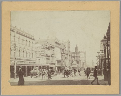 Elizabeth Street, Melbourne, looking south from Bourke Street, c. 1890
