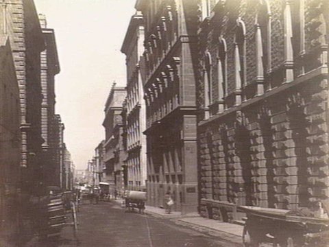 Flinders Lane, Melbourne, c. 1860