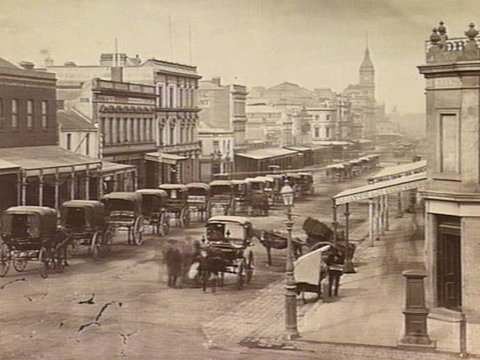 Swanston Street, Melbourne, c. 1880