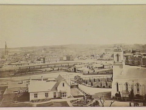 St. Peter's Church & Melbourne from St. Partick's tower, 1869