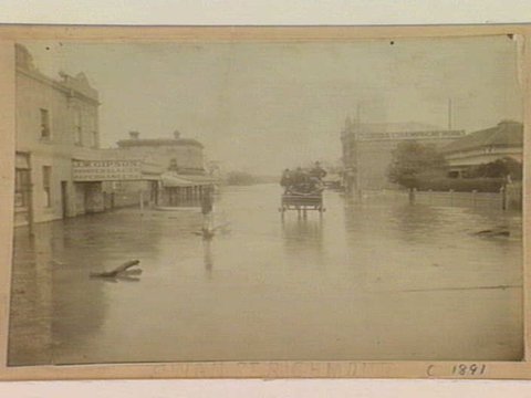 Swan Street, Richmond, in flood, c. 1891