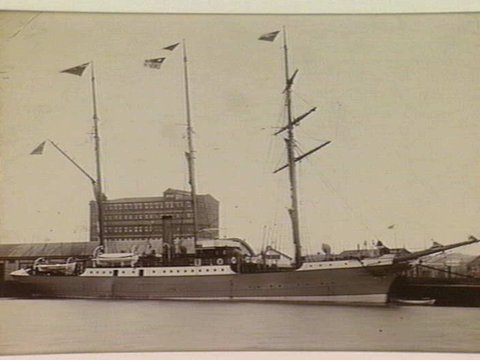 Ship John Williams III [IV] at South Berth River Yarra, 1865–95