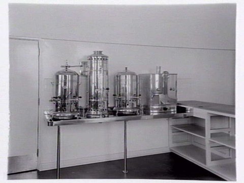 Colonial Gas Association gas urns at Footscray Town Hall, 1936