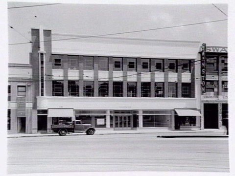 Wakes, Mail Order Co., 489-99 Swanston Street and Swanston Used Cars, 501 Swanston Street Melbourne, c. 1940