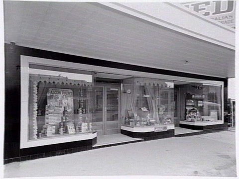 Shopfront, Wilkinson and Brown, Paint Merchants, Ironmongers and Fuel merchants, 247 Murray Road, Preston, c. 1940