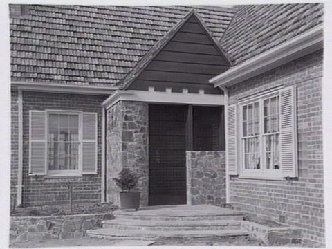 Davidson residence, Balwyn, showing entrance porch, c. 1940