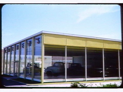 Cheney Pty Ltd Motor Showrooms Sturt St. South Melbourne. Hassell & McConnell. 1954