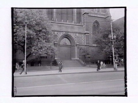 St. Paul's Cathedral, doorway, Melbourne, 1954