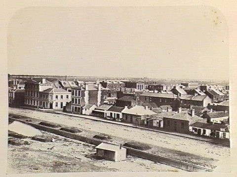 Melbourne, from the top of the Houses of Parliament, c. 1860