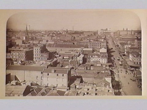 Melbourne East from P.O, 1890