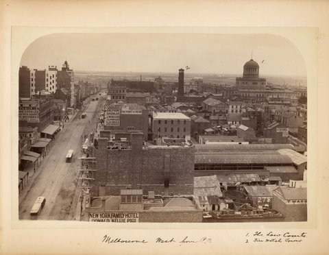 Melbourne West from P.O. [i.e. Post Office], 1890