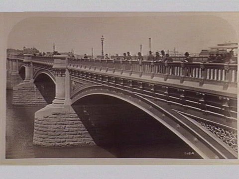Princes Bridge Melbourne. One of the finest in the world, 1890